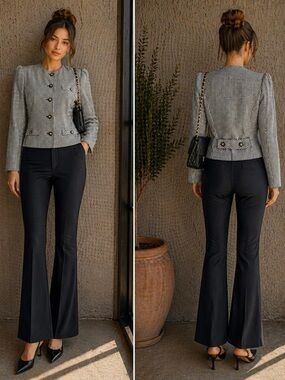 Vintage Black and White houndstooth blazer